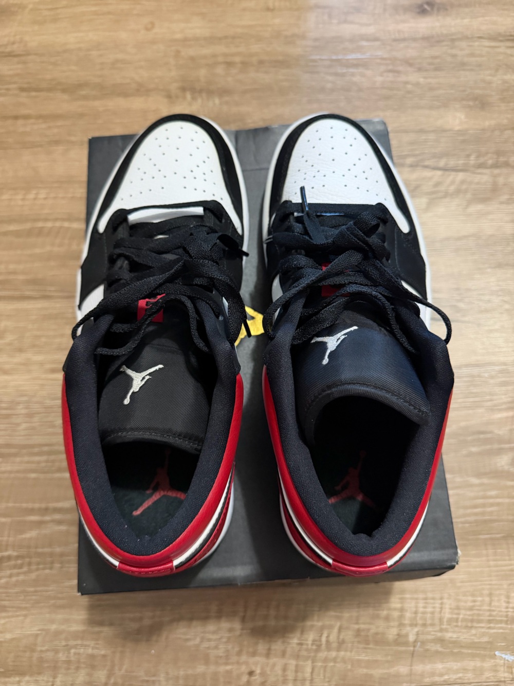 Air Jordan 1 low- Black/White/Red - Picture 5 of 9